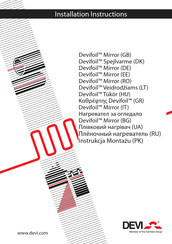 DEVI Devifoil Mirror Installation Instructions Manual