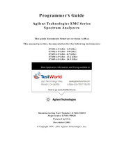 Agilent Technologies E7402A Programmer's Manual