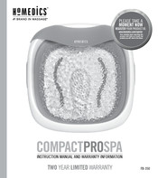 Homedics Compact Pro Spa FB-350 Instruction Manual