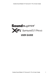 Creative Sound Blaster X-Fi Surround Pro v3 User Manual