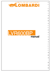 Amplificazioni Lombardi LVR600BP Manual