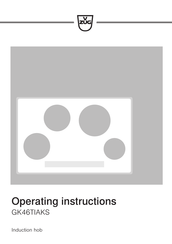 V-ZUG GK46TIAKSF Operating Instructions Manual