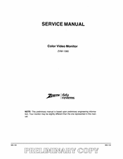 Zenith ZVM-1380 Service Manual