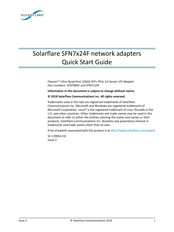 Solarflare Flareon SFN7004F Quick Start Manual