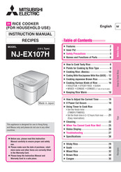 Mitsubishi Electric NJ-EX107H Instruction Manual & Recipes