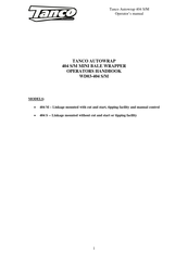 Tanco 404 M Operator's Handbook Manual