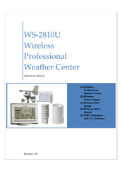 La Crosse Technology WS-2810U Operation Manual