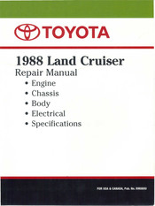Toyota Land Cruiser 1988 Repair Manual