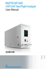 Rohde & Schwarz EVSF1000 User Manual