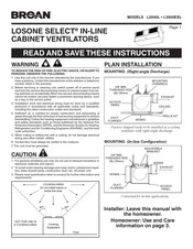 Broan LOSONE SELECT L3500EXL Instructions Manual
