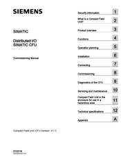 Siemens Simatic CFU Commissioning Manual