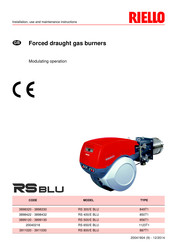 Riello RS 300/E BLU Installation, Use And Maintenance Instructions