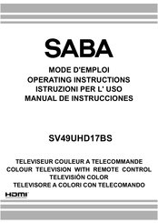 Saba SV49UHD17BS Operating Instructions Manual