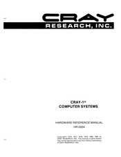 Cray CRAY-1 Hardware Reference Manual