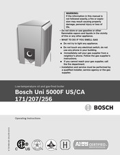Bosch Uni 5000F US 207 Operating Instructions Manual