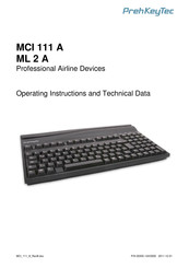 PrehKeyTec MCI 111 A Operating Instructions And Technical Data