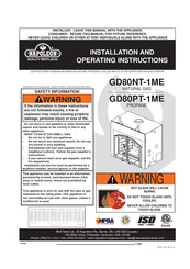 Napoleon GD80NT-1ME Installation And Operating Instructions Manual
