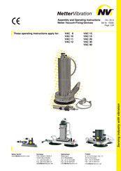 NetterVibration VAC 13 Assembly And Operating Instructions Manual