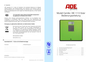 ADE Camille BE 1113 Solar Instruction Manual