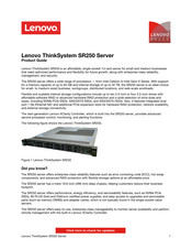 Lenovo ThinkSystem SR250 Product Manual