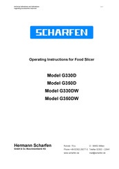 Scharfen G330DW Operating Instructions Manual