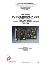 Dynamic Engineering PCIeBiSerialDb37-LM9 User Manual