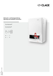 clage Zip Hydroboil Series Operating And Installation Instructions