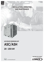 Lennox AIRCOOLAIR ASH 020S Installation, Operating And Maintenance Manual