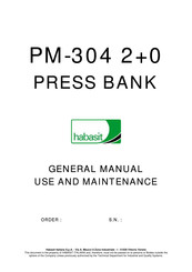 Habasit PM-304 General Manual
