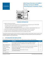 CORNING MRU Assembly Installation Manual