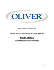 Oliver 1808-CE User's Operating And Instruction Manual