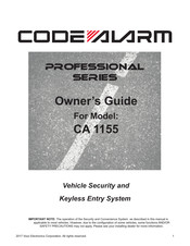 Voxx Code Alarm CA 1155 Owner's Manual