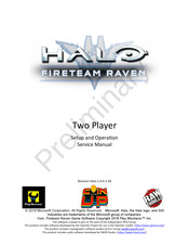 Play Mechanix Halo: Fireteam Raven Two Player Setup And Operaton Service Manual