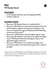 numskull PS4-VR-V2 Quick Start Manual