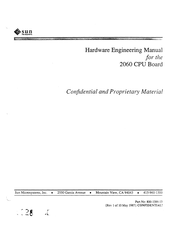 Sun Microsystems 2060 Hardware Engineering Manual