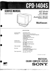 Sony Multiscan CPD-1404S Service Manual