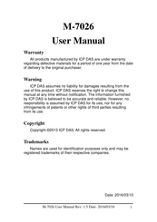 ICP DAS USA M-7026 User Manual
