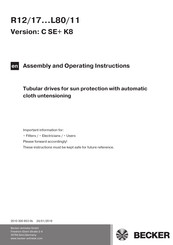 Becker R12/17 C SE+ K8 Assembly And Operating Instructions Manual