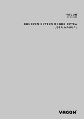 Vacon CANopen OPTE6 User Manual