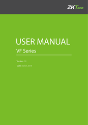 ZKTeco VF Series User Manual
