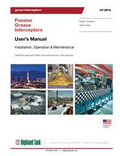 Highland Tank Passive Grease Interceptor User Manual