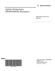 Agilent Technologies 8495H Operating And Service Manual