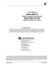 LakeShore DRC-70C User Manual