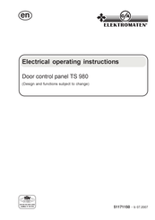 Elektromaten TS 980 Operating Instructions Manual