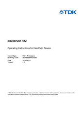 TDK piezobrush PZ2 Operating Instructions Manual