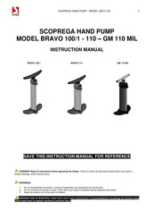 Scoprega BRAVO 100 Instruction Manual