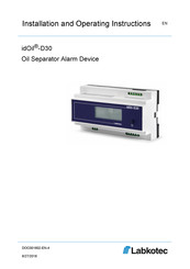 LABKOTEC idOil-D30 Installation And Operating Instructions Manual