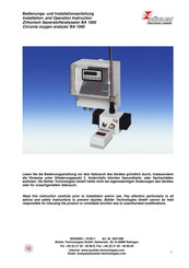 Buhler BA 1000 Installation And Operation Instruction Manual