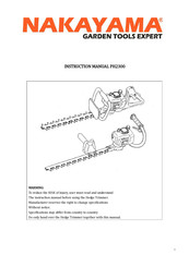 Nakayama PH2300 Instruction Manual