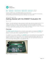 Maxim Integrated DS8007 Getting Started